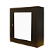 3U wall cabinet with glass door 185mm deep