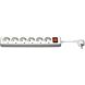 6 way power strip with switch 1,50m white