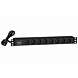 19 inch 8-way power strip - surge protection device - Denmark