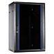 18U wall rack with glass door 600x450x900mm (WxDxH)