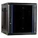 12U wall rack (tilting) with glass door and perforated side panels 600x600x635mm (WxDxH)