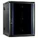 15U wall rack (tilting) with glass door 600x600x770mm (WxDxH)