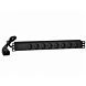 19 inch 8 way power strip with C14 plug - Denmark