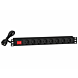 19 inch power strip with 8 sockets and switch - Denmark
