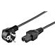 Power cord right-angled schuko to C15 2m black