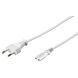 Power cord euro plug to C7 1,50m white