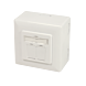 CAT6 UTP / STP surface mount box, ivory