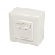 CAT6a UTP / STP surface mounted scoket, ivory