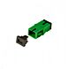 Singlemode keystone coupling SC-SC simplex green