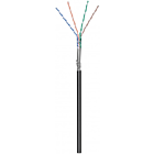CAT6 S/FTP 100m outdoor cable on a reel stranded black CCA