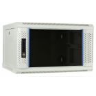 6U white wall mount server rack with glass door 600x450x368mm (WxDxH)