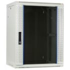15U white wall mount server rack with glass door 600x450x770mm (WxDxH)