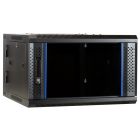 6U wall mount server rack (tilting) with glass door 600x600x368mm (WxDxH)