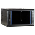 6U wall mount rack (tilting) with glass door 600x600x368mm (WxDxH)