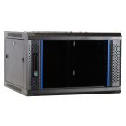 6U wall-mount server rack unassembled with glass door 600x600x368mm (WxDxH)