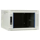 6U white wall mount server rack (tilting) with glass door 600x600x368mm (WxDxH)