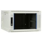 6U white wall mount rack (tilting) with glass door 600x600x368mm (WxDxH)