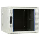 9U white wall rack (tilting) with glass door 600x600x500mm (WxDxH)