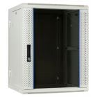15U white wall mount server rack (tilting) with glass door 600x600x770mm (WxDxH)