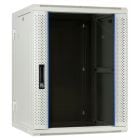 15U white wall mount rack (tilting) with glass door 600x600x770mm (WxDxH)