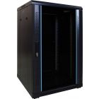 18U server rack with glass door 600x600x1000mm (WxDxH)