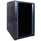 18U server rack with glass door 600x800x1000mm (WxDxH)