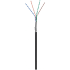 CAT6 SF/UTP 100m outdoor cable on a reel solid black CCA