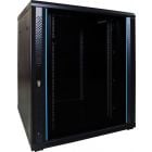 18U server rack with glass door 800x800x1000mm (WxDxH)