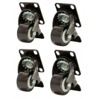Set castors with brake for all server racks