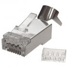 CAT6a pass through connector RJ45 - shielded - for flexible core