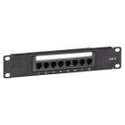 10 Inch CAT6 UTP patch panel - 8 ports