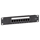 10 Inch CAT6 UTP patch panel - 8 ports