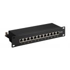 10 Inch CAT6a STP patch panel - 12 ports