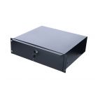 19 inch lockable metal drawer - 3U