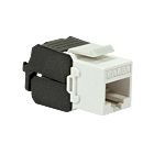 CAT6a UTP Keystone Connector - Toolless - Black/ White