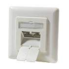 Cat6a UTP / STP flush mounted socket, ivory