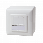CAT5e UTP / STP surface-mount box, white