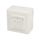 CAT6 UTP / STP surface mount box, ivory