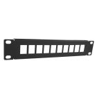 UTP patch panel for keystones - 10 ports