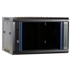 6U wall mount rack with glass door 600x450x368mm (WxDxH)