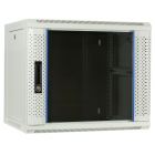 9U white wall mount server rack with glass door 600x450x500mm (WxDxH)