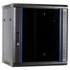 12U unassembled wall-mount server rack with glass door 600x450x635mm (WxDxH)