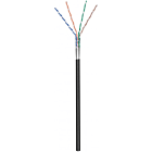 CAT5e F/UTP 100m outdoor cable on a reel solid black CCA