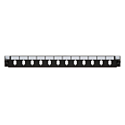 Front LC/SC 12-port black duplex/simplex panel suitable for universal fiber optic tray