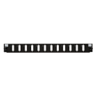 Front LC/SC 12-port black quad/duplex panel suitable for universal fiber optic tray