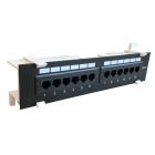 CAT5e UTP wall mount patch panel - 12 ports