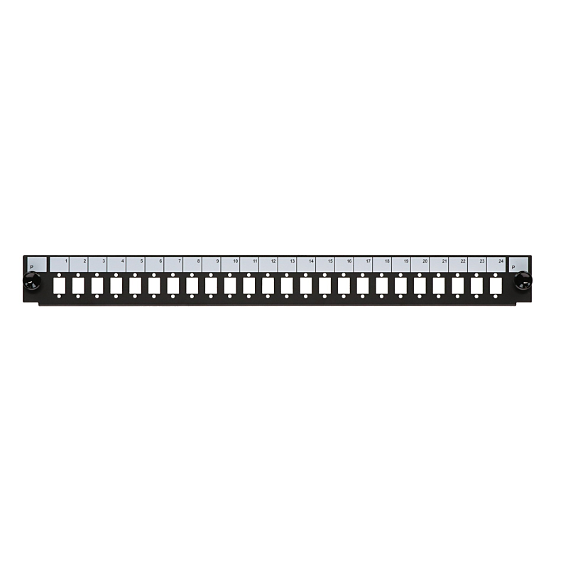 Front SC/LC/E2000 24-port panel suitable for universal fiber optic tray