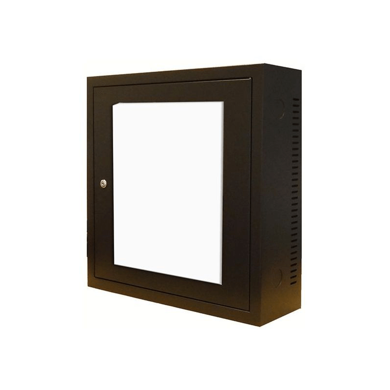 3U wall cabinet with glass door 185mm deep