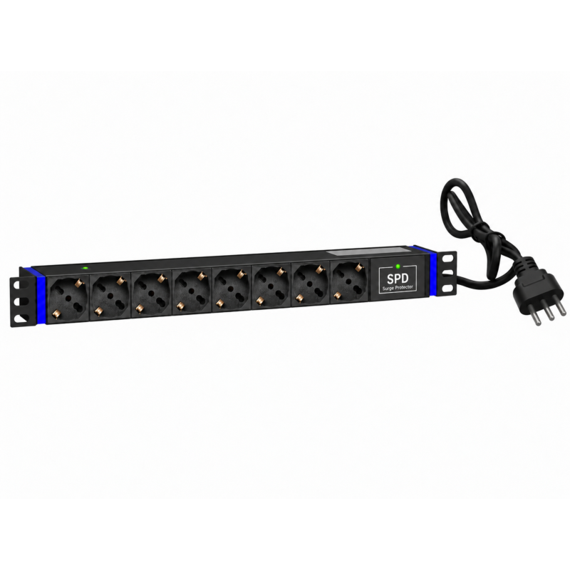 19 inch 8-way power strip - Surge Protection Device - Italy