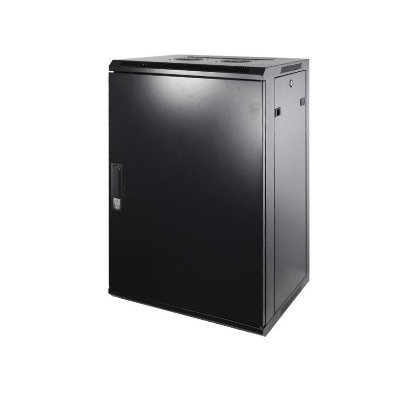 18U wall mount server rack with metal door 600x450x900mm (WxDxH)